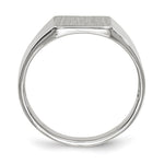 14K White Gold 8.5x9.5mm Closed Back Signet Ring view