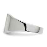 14K White Gold 8.5x9.5mm Closed Back Signet Ring view
