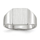 14K White Gold 8.5x9.5mm Closed Back Signet Ring