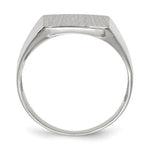 14K White Gold 13.0x13.0mm Closed Back Signet Ring view