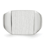 14K White Gold 13.0x13.0mm Closed Back Signet Ring view