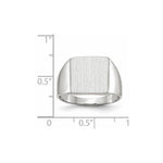 14K White Gold 13.0x13.0mm Closed Back Signet Ring view