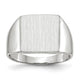 14K White Gold 13.0x13.0mm Closed Back Signet Ring