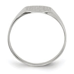 14K White Gold 8.5x8.5mm Closed Back Signet Ring view