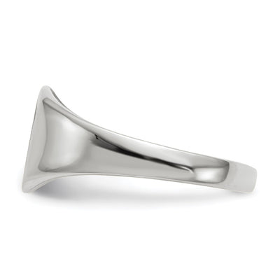 14K White Gold 8.5x8.5mm Closed Back Signet Ring
