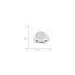 14K White Gold 8.5x8.5mm Closed Back Signet Ring view