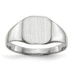 14K White Gold 8.5x8.5mm Closed Back Signet Ring view
