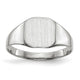 14K White Gold 8.5x8.5mm Closed Back Signet Ring