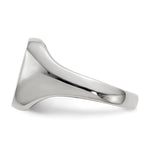 14K White Gold 11.0x10.5mm Closed Back Men's Signet Ring view
