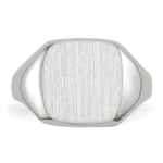14K White Gold 11.0x10.5mm Closed Back Men's Signet Ring view