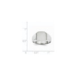 14K White Gold 11.0x10.5mm Closed Back Men's Signet Ring view