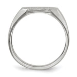 14K White Gold 11.0x11.0mm Open Back Men's Signet Ring view