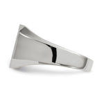 14K White Gold 11.0x11.0mm Open Back Men's Signet Ring view