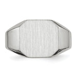 14K White Gold 11.0x11.0mm Open Back Men's Signet Ring view