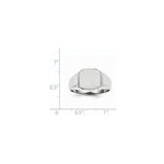 14K White Gold 11.0x11.0mm Open Back Men's Signet Ring view
