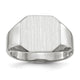 14K White Gold 11.0x11.0mm Open Back Men's Signet Ring