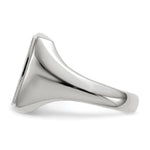 14K White Gold 13.0x15.0mm Closed Back Mens Signet Ring view