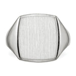 14K White Gold 13.0x15.0mm Closed Back Mens Signet Ring view