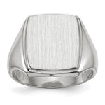14K White Gold 13.0x15.0mm Closed Back Mens Signet Ring view