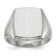 14K White Gold 13.0x15.0mm Closed Back Mens Signet Ring