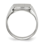 14K White Gold 13.0x15.0mm Open Back Mens Signet Ring view