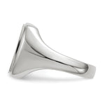 14K White Gold 13.0x15.0mm Open Back Mens Signet Ring view