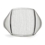 14K White Gold 13.0x15.0mm Open Back Mens Signet Ring view