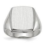 14K White Gold 13.0x15.0mm Open Back Mens Signet Ring view
