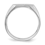 14K White Gold 12.5x11.5mm Open Back Signet Ring view