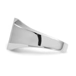 14K White Gold 12.5x11.5mm Open Back Signet Ring view