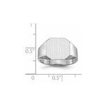 14K White Gold 12.5x11.5mm Open Back Signet Ring view