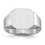 14K White Gold 12.5x11.5mm Open Back Signet Ring view