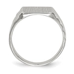 14K White Gold 9.0x10.0mm Closed Back Signet Ring view
