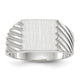14K White Gold 9.0x10.0mm Closed Back Signet Ring