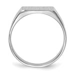 14K White Gold 10.5x5.5mm Closed Back Signet Ring view