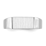 14K White Gold 10.5x5.5mm Closed Back Signet Ring view