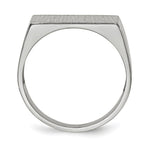 14K White Gold 16.5x8.0mm Closed Back Signet Ring view