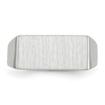 14K White Gold 16.5x8.0mm Closed Back Signet Ring view
