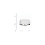 14K White Gold 16.5x8.0mm Closed Back Signet Ring view