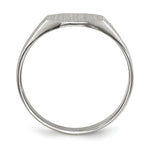 14K White Gold 9.0x7.0mm Closed Back Signet Ring view