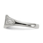 14K White Gold 9.0x7.0mm Closed Back Signet Ring view