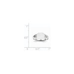 14K White Gold 9.0x7.0mm Closed Back Signet Ring view
