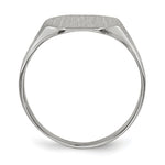 14K White Gold 10.5x9.0mm Closed Back Signet Ring view