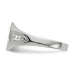 14K White Gold 10.5x9.0mm Closed Back Signet Ring view
