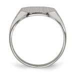 14K White Gold 11.0x9.0mm Closed Back Signet Ring view