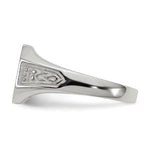 14K White Gold 11.0x9.0mm Closed Back Signet Ring view