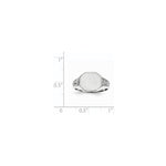 14K White Gold 11.0x9.0mm Closed Back Signet Ring view