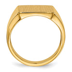 14K 13.5x15. Open Back Mens Signet Ring view