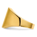14K 13.5x15. Open Back Mens Signet Ring view