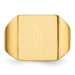 14K 13.5x15. Open Back Mens Signet Ring view